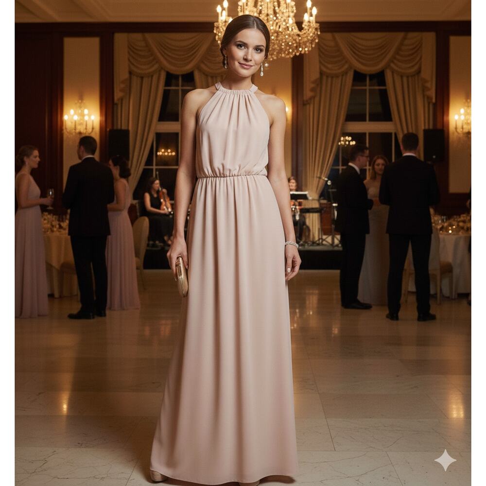 Show Me Your Mumu Pink Rose Maxi Formal Dress Size XXS